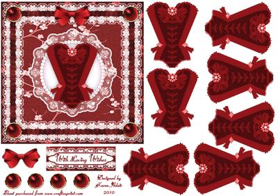 3D Corset Embellishment and Card Front