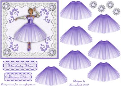 3D Ballet Dress 2 and Card Front