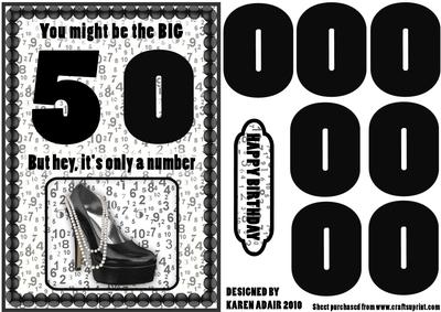3D 50th Embellishment 2 and Card Front