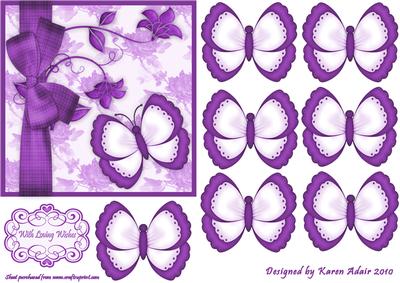 3D Butterfly Embellsihment 4 and Card Front