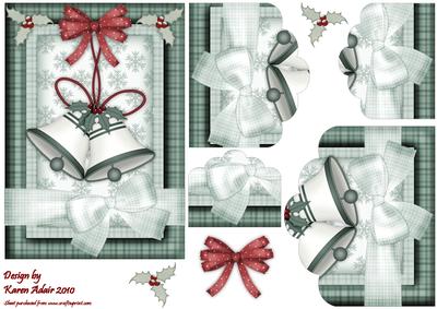 Christmas Bells Scallop Edged Pyramid