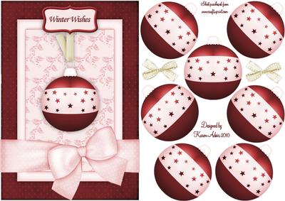 3D Bauble Embellishment 4 and Card Front