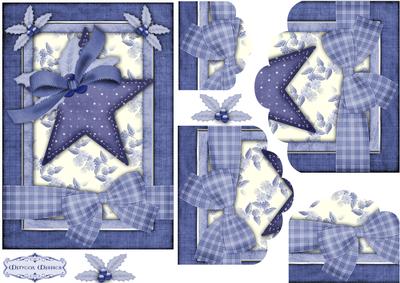 Christmas Star Scallop Edged Pyramid