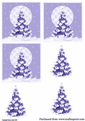 Snowy Xmas Tree Toppers and Decoupage2