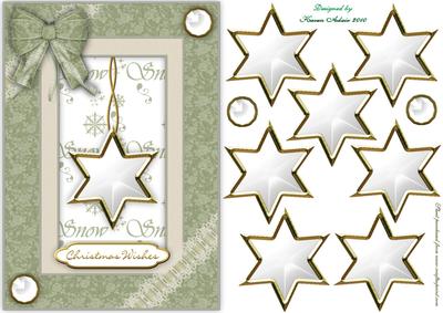3D Christmas Star Embellishment and Card Front 2