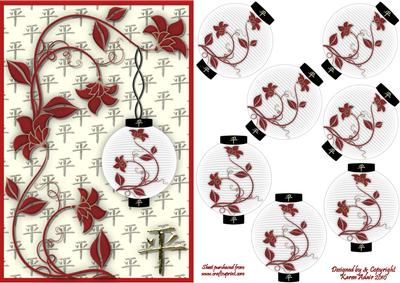 3D Japanese Lantern 3 Embellishment and Card Front