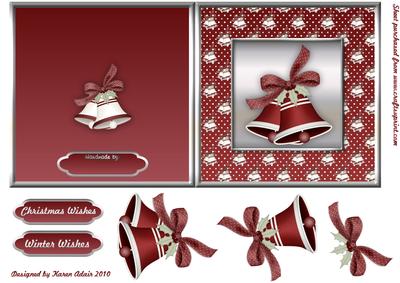 Christmas Bells in Red, with Step by Step