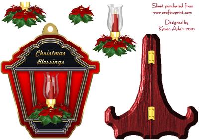 Lantern Shaped Plate Card and Stand