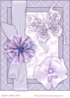 Butterfly, Bloom 'n Bow A4 Card Front
