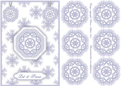 3D Snowflake Embellishment and Card Front