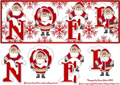 Santa's Noel Large Dl Card with Step by Step