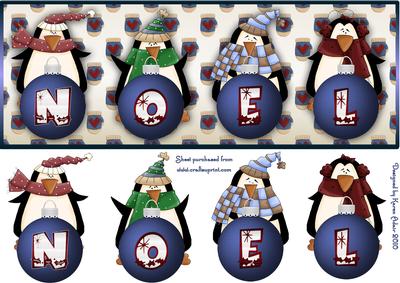 The Penguin's Noel Step by Step Card Front