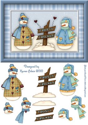 Frosty Friends the Snowmen Step by Step Card Front