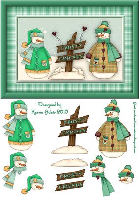 Frosty Friends the Snowmen 2 Step by Step Card Front