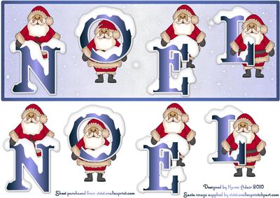 Santa's Noel Large Dl Card 2 with Step by Step