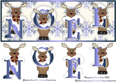 Rudolph's Noel Step by Step Card Front