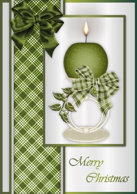Christmas Candle 4 - A4 Card Front