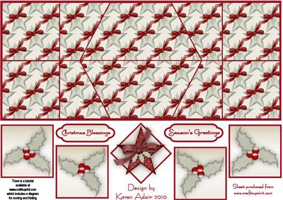 Christmas Stars Double Diamond Fold Card