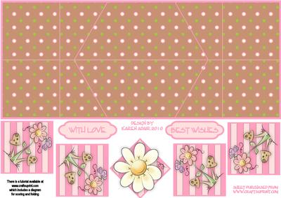 Daisy Splash Double Diamond Fold Card