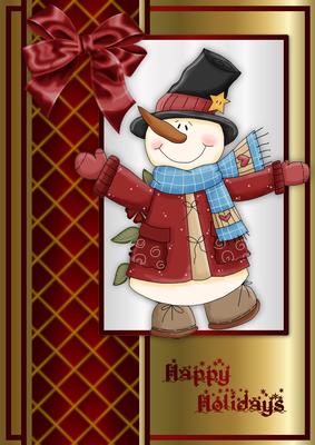 Frosty the Snowman 1 - A4 Card Front