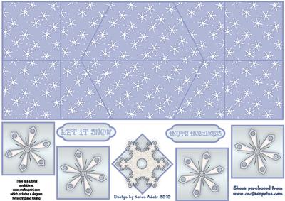 Snowflakes Double Diamond Card