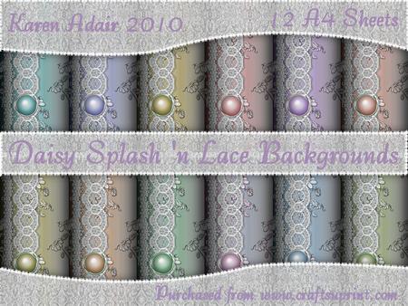 Daisy Splash 'n Lace Background Paper Pack