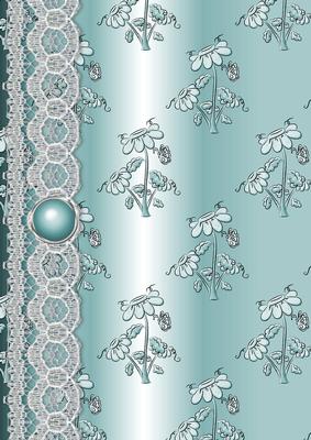Daisy Splash 'n Lace in Aqua