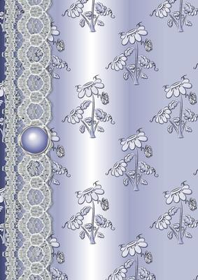 Daisy Splash 'n Lace in Blue