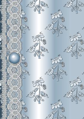 Daisy Splash 'n Lace in Aqua