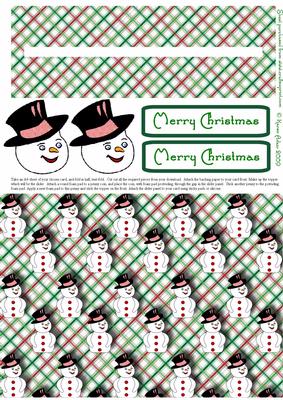 Jolly Snowman Penny Slider Card