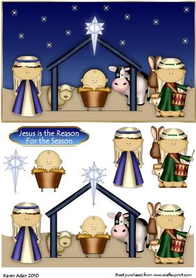 Little Town of Bethlehem Card Front with Step by Step