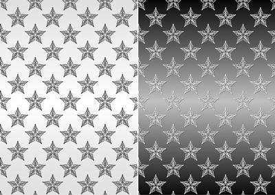 Christmas Flourish Stars in Black and White Backgrounds