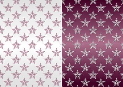 Christmas Flourish Stars in Dusky Pink and White Backgrounds