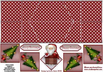 Santa Got Stuck Up the Chimney Double Diamond Fold