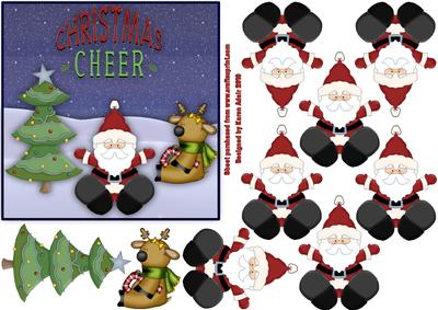 3D Santa Embellishment and Card Front