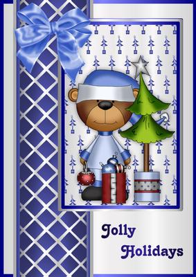 A Beary Merry Christmas A4 Card Front