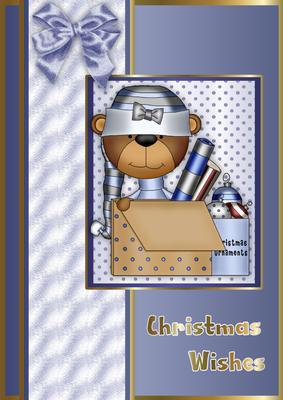 A Beary Merry Christmas 3 A4 Card Front