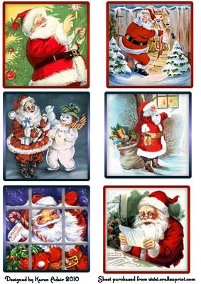 Vintage Santa Toppers