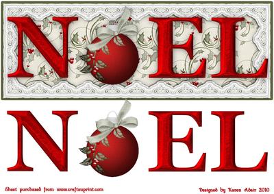 Noel Large Dl Card Front with Step by Step