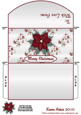 Poinsettia Money and Gift Voucher Wallet
