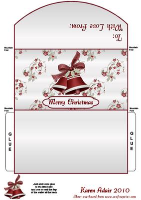 Christmas Bells Money and Gift Voucher Wallet