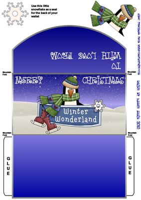 Winter Penguin Money and Gift Voucher Wallet