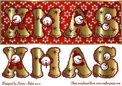 Snowmen's Xmas 2 Large Dl Card Front and Step by Step