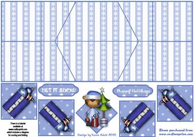 A Beary Merry Christmas 2 Double Diamond Fold Card