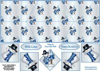 Frosty Fun Double Diamond Fold Card