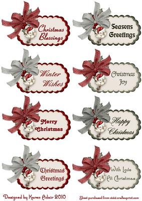 Christmas Sentiment Toppers