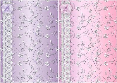 Floral Swirls N Lace Card Bases