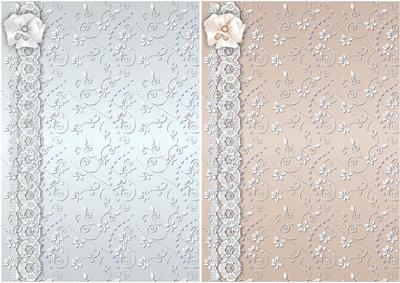 Floral Swirls N Lace Card Bases 3