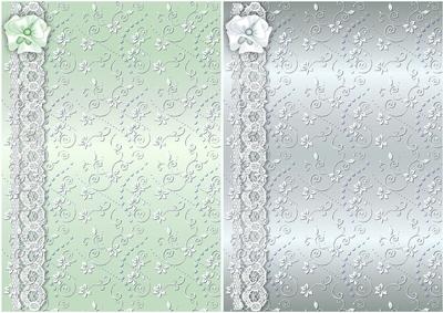 Floral Swirls N Lace Card Bases 4