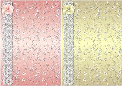 Floral Swirls N Lace Card Bases 6